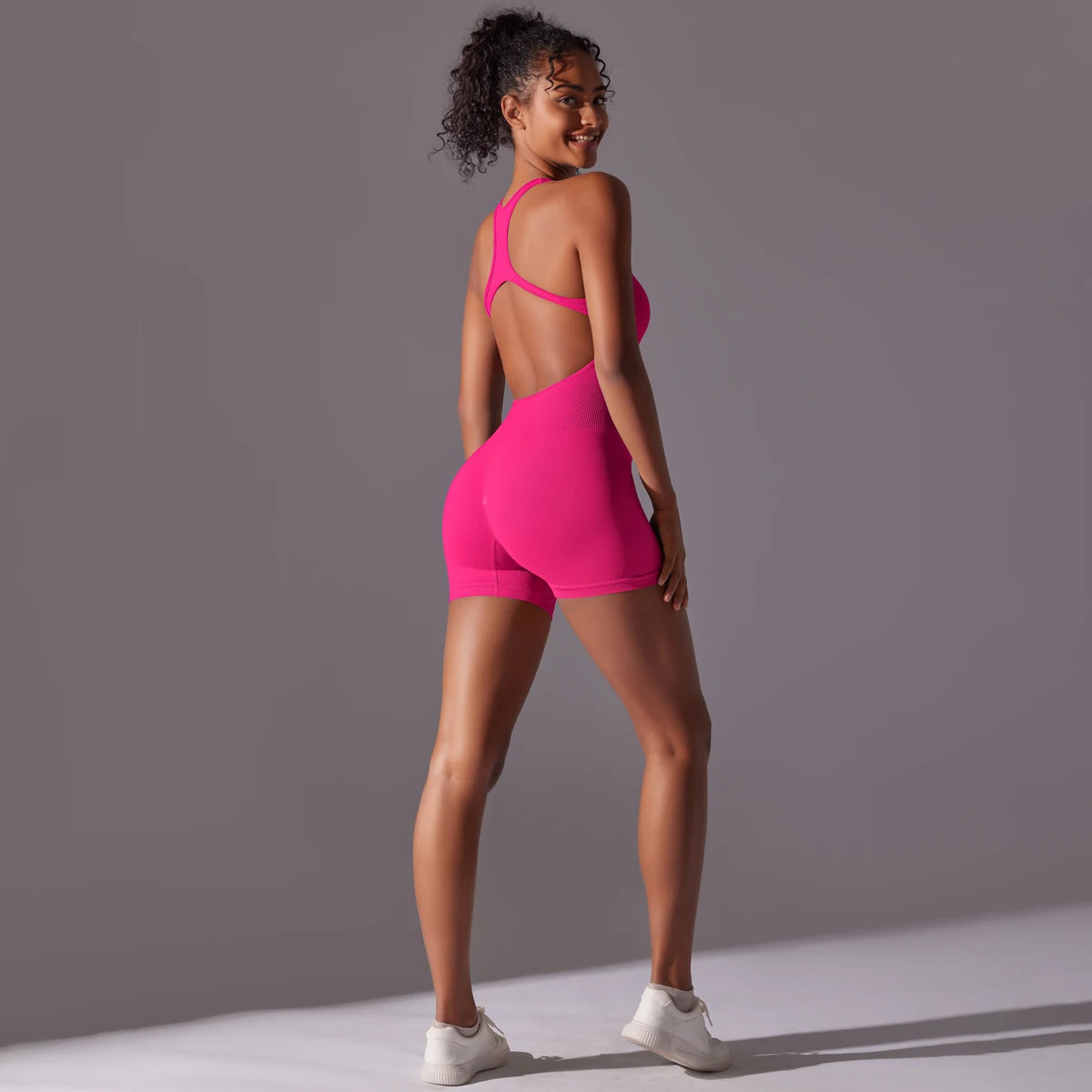 Jumpsuit Suits For Fitness Ribbed Gym Set Workout Sets Tracksuits Fitness Gym Clothing For Seamless Women Yoga Set Sportswear