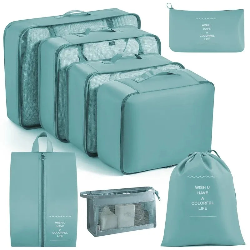 6/8Pcs Set Travel Bag Organizer Clothes Luggage Travel Organizer Blanket Shoes Organizers Bag Suitcase Pouch Packing Cubes