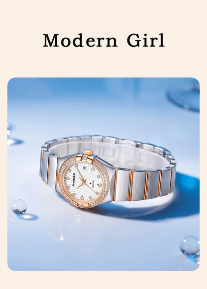 New Luxury Trendy Ladies Watch Luminous Waterproof Stainless Steel Date Woman Watch Fashion Elegant Quartz Women's Watches
