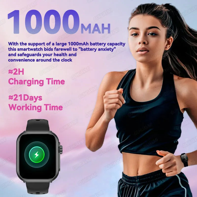 2026 Fashion Women Watch Ultra2 SE Smart Watches 1000mAh 1.85"AMOLED Full Touch Screen BT Call Smartwatch For Android IOS Ladies
