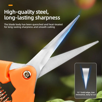 Metal Pruning Scissors Multi Purpose Hand Tool for Garden Grafting Bonsai Fruit Picking Weed Cutting and Daily Household Use