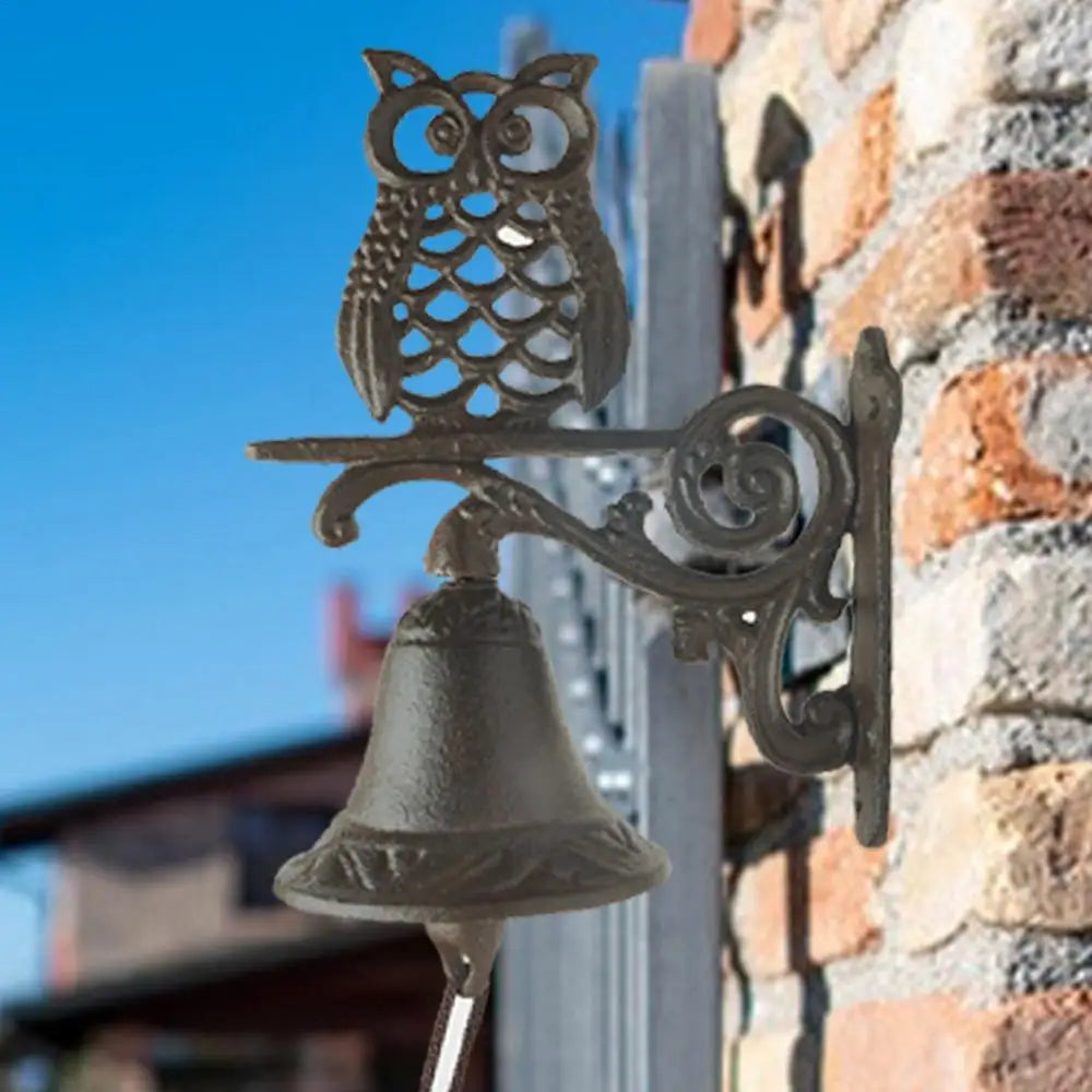 Door Bell Cast Iron Antique Country House Look, Loud Sound, Front Door Wall Bell, Garden Decoration, Weatherproof