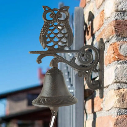 Door Bell Cast Iron Antique Country House Look, Loud Sound, Front Door Wall Bell, Garden Decoration, Weatherproof