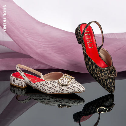 Exquisite Workmanship New Women's Low-heeled Single Shoes Fashion Simple Letters Print Versatile Women's Sandals