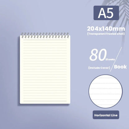 New Multifunctional A5/B5/A4 Coil Notebook 80Sheets Grids/Blank/Horizontal Line Notepad Flip Up Spiral Notebook Students Gift