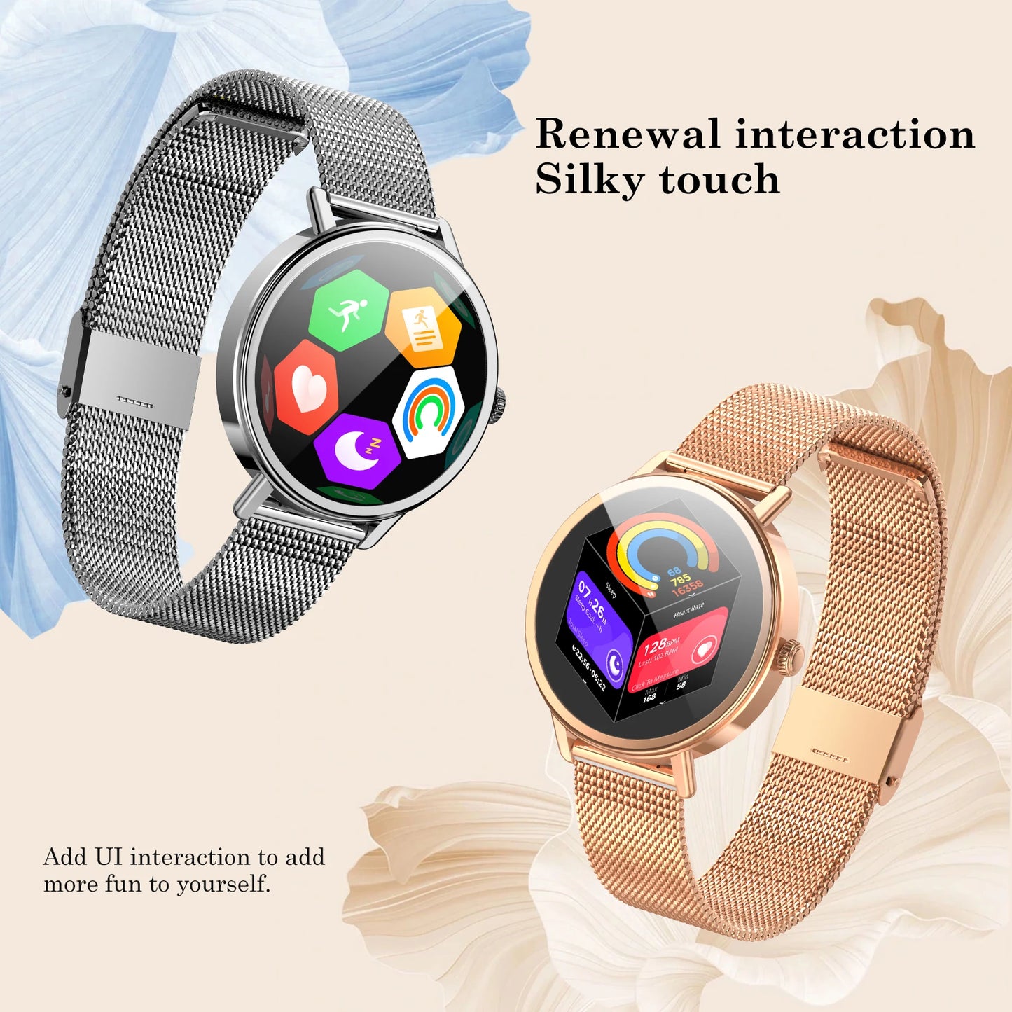 Blackview X30 Lady Smartwatch 1.26" HD AMOLED Screen Bluetooth Heart Rate Blood Oxygen Waterproof Fitness Tracker Android IOS