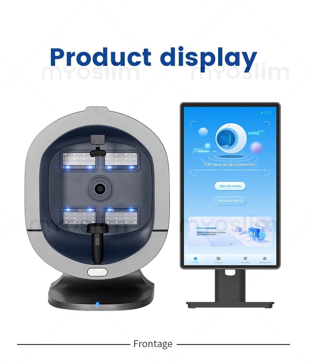 21.5 Inch X5 Facial Skin Analyzer, 3D AI Hair Scanner, 8 Spectrum Light, Beauty Analysis Machine for Salon Care