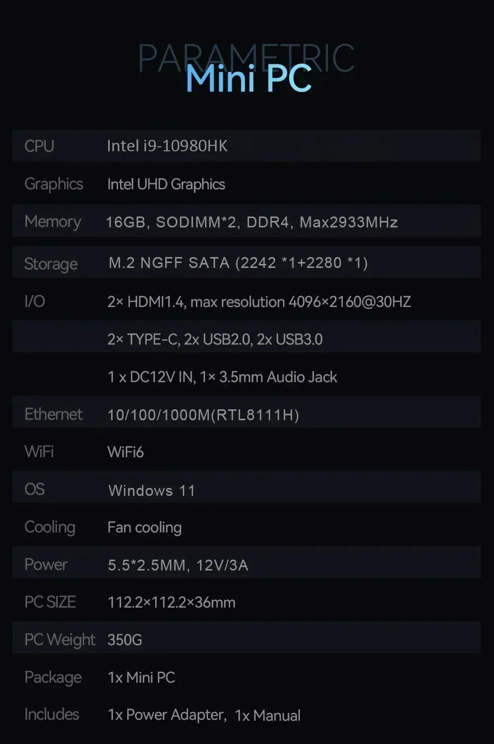 Intel Core N95 i9 10980HK 2026 Quintessential Mini PC Windows 11 Pro 2TB SSD 4K 60Hz WiFi6 BT5.2 Diminutive Vest Pocket Computer