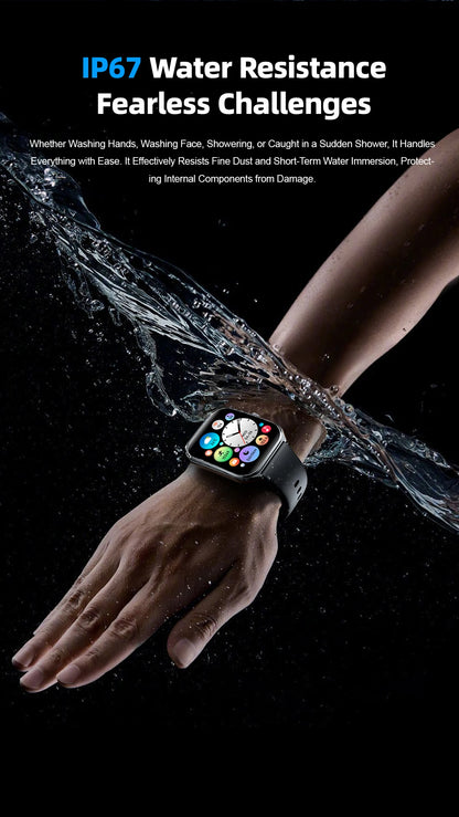 2026 New Smartwatch 1.96 inch Ultra-thin Bluetooth Call Health Monitor IP68 Waterproof 100 Sport Smart Bracelet For  Android iOS