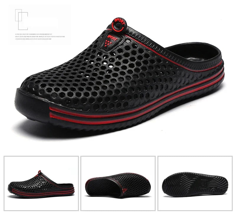 Comfortable Men Pool Sandals Summer Outdoor Beach Shoes Men Slip on Garden Clogs Casual Water Shower Slippers Unisex