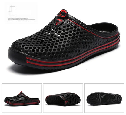 Comfortable Men Pool Sandals Summer Outdoor Beach Shoes Men Slip on Garden Clogs Casual Water Shower Slippers Unisex