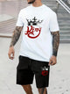 Men's King Graphic T-Shirt & Shorts Set — view 13