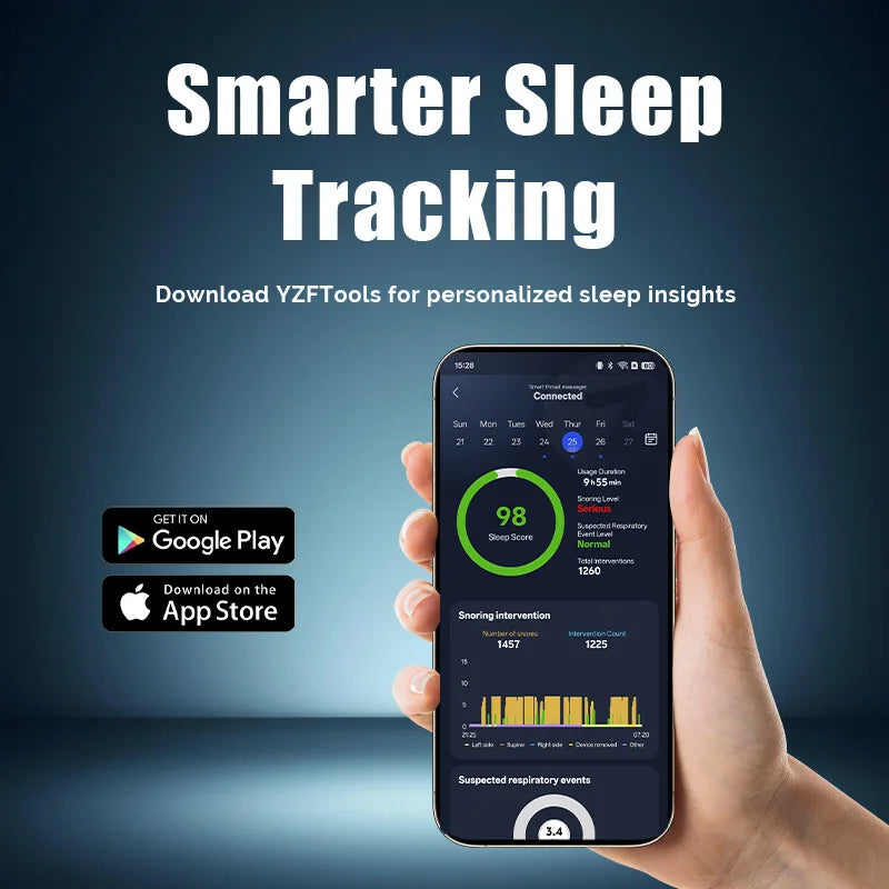 YA4600 Smart Anti Snoring Magnetic Patch Snore Stopper Electric Throat Muscle Stimulator Massager No Snoring Sleepping Aids