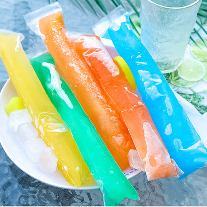 300/50Pcs Disposable Transparent Popsicle Bags Ice Cream Juice Yogurt Chocolate Ice Bags DIY Kitchen Accessories Cool Summer