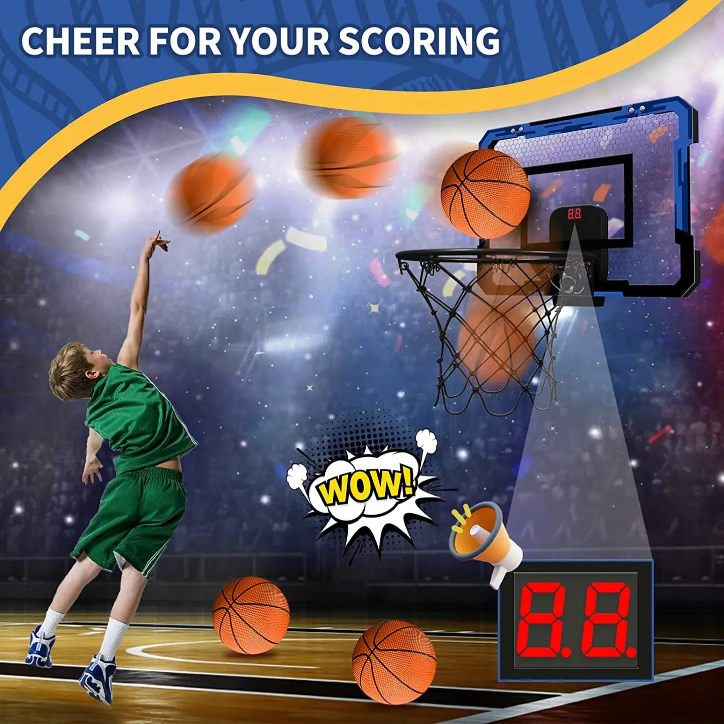 Ring Basketball Hoop Wall-mounted Indoor Training Home Kids Basketball Toy Mini Basketball Hoop Set For Kids Outdoor Games