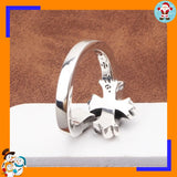 Cross Design Open Ring — view 2