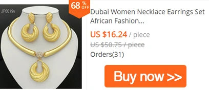 GZJPEI Two Tone Jewelry Set Gold Plated Big Pendant Necklace Bracelet Water Drop Earring Ring For Women Wedding Gifts 2025 New