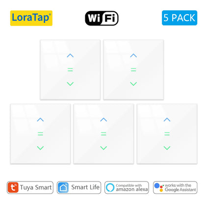 LoraTap WiFi Curtains Blinds Roller Shutter Switch Backlight Tuya Smart Life App Remote Control Google Home Alexa Voice