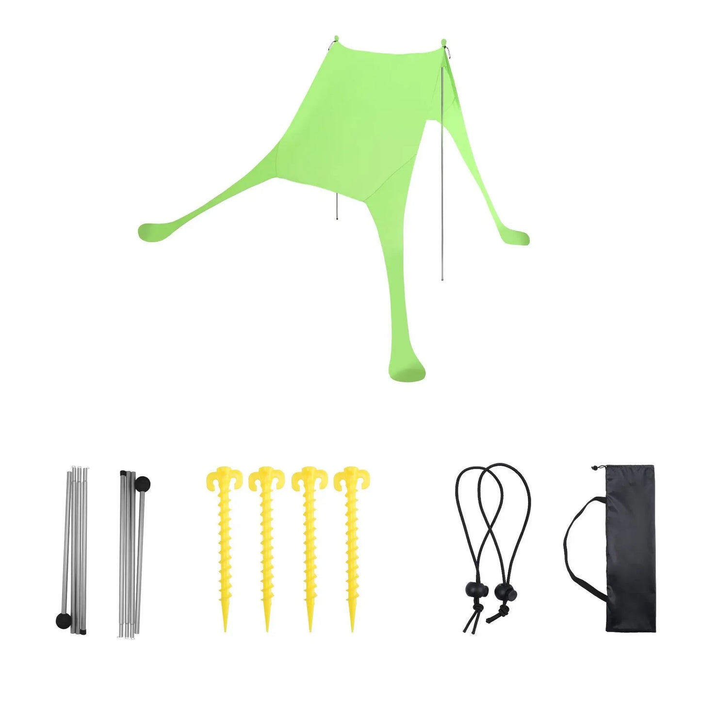 Family Beach Canopy ,Large Beach Sunshade Tent with Stability Poles,UPF50+Outdoor Shade for Beach,Camping,Party or Picnics