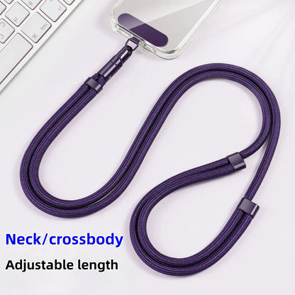 Universal Phone Lanyard with Clip Upgraded Anti-Drop 360° Rotation Adjustable Neck/Crossbody Strap for All Phone Cases