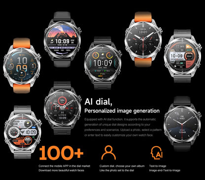 2026 HD300 Smart Watch AMOLED Path 5.4Bluetooth Chat AI GPT Waterproof Health Watches Bluetooth Call Travel Diving Smartwatch
