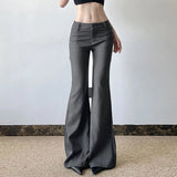 Low-Rise Flared Trousers