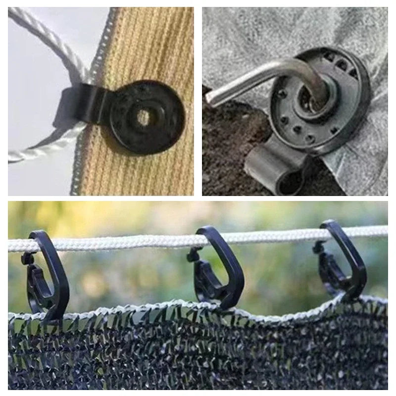 Awning Plastic Clips, Outdoor Shade Cloth Net Clip, Camping Garden Tools, Building Fence, Fix Clamp Awning Hook, 5-100Pcs