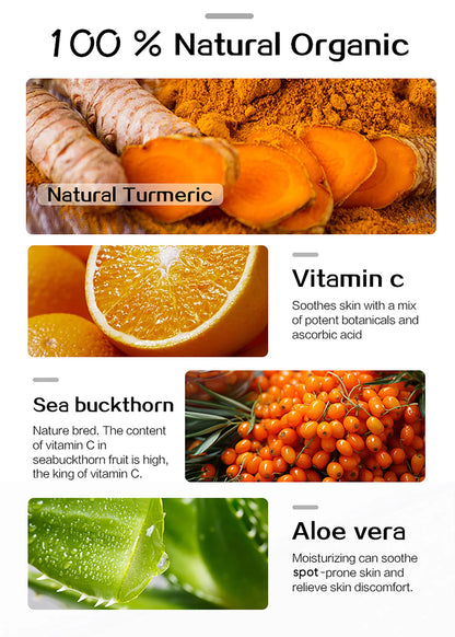 AILKE Natural Turmeric Skin Care Range, Lightening, Cleaning Skin, Moisturizes, Remove Acne and Pimples, Refining Pores