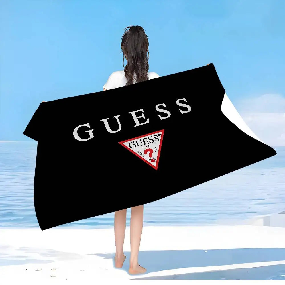 Fashion G-Guess-s Bath Towel Microfiber Soft Water Absorbing Breathable For Girl Kids Decorative Cartoon Beach Towel