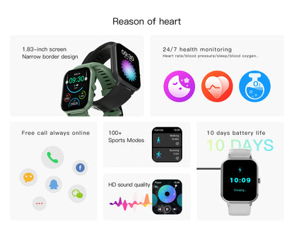 Dafit Luxury Men Smartwatch Wireless Call Smart Watch Fitness Clock Waterproof Sports Watches for Women IOS Android Phones 2026