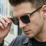Thin Metal-Frame Square Sunglasses — view 4