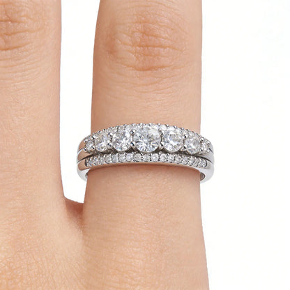 Newshe Luxury Moissanite Wedding Rings for Women Original 925 Sterling Silver Eternity Band Engagement Ring Fine Jewelry