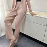 High-Waisted Pleated Wide-Leg Pants