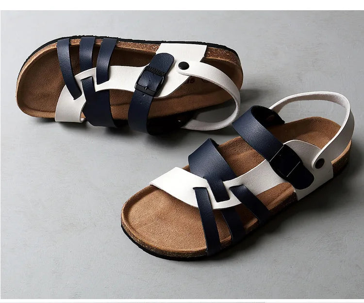 2022 New Summer Fashion Men Leather Sandals Outdoor Comfortable Breathable Sports Casual Non-Slip Beach Luxury Sandals