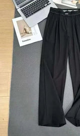 Relaxed High-Waisted Wide-Leg Pants