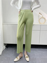 High-Waisted Pleated Wide-Leg Pants