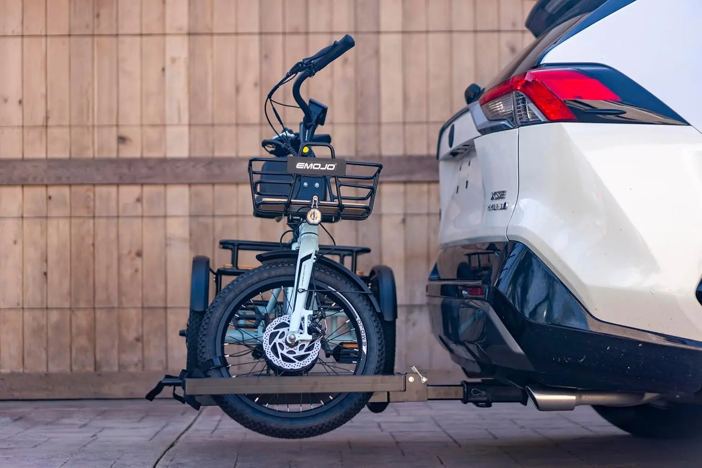 Hitch Rack for All Fat Tires Electric Trike (Black), Customized