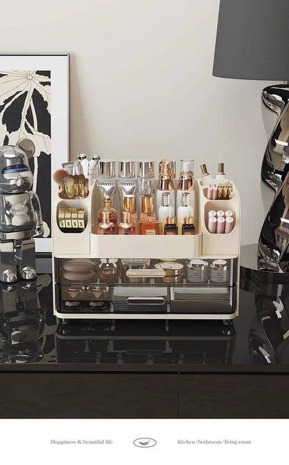 Desktop cosmetics storage box, makeup box, high-end dressing table, skincare product sorting box, dressing table storage rack