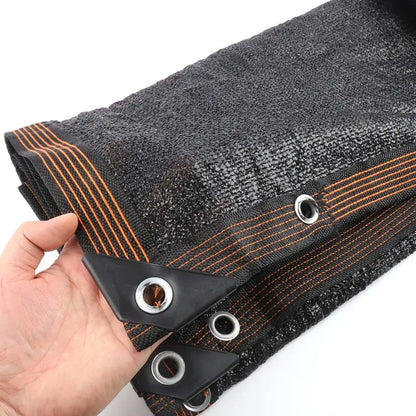 6X6m Black Shade Cloth with Grommets Sunblock Mesh Cover Anti-UV Garden Balcony Plant Sunshade Net Outdoor Greenhouse﻿﻿﻿﻿﻿﻿﻿﻿﻿﻿