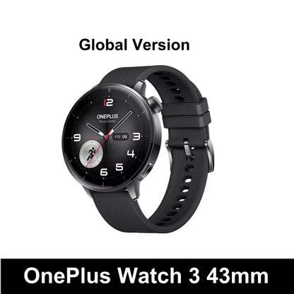 100% New OnePlus Watch 3 Global Version Smart Watch  32GB 1.5'' AMOLED Snapdragon W5 Wear OS by Google GPS NFC IP68 5ATM