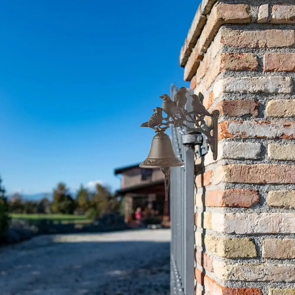 Door Bell Cast Iron Antique Country House Look, Loud Sound, Front Door Wall Bell, Garden Decoration, Weatherproof