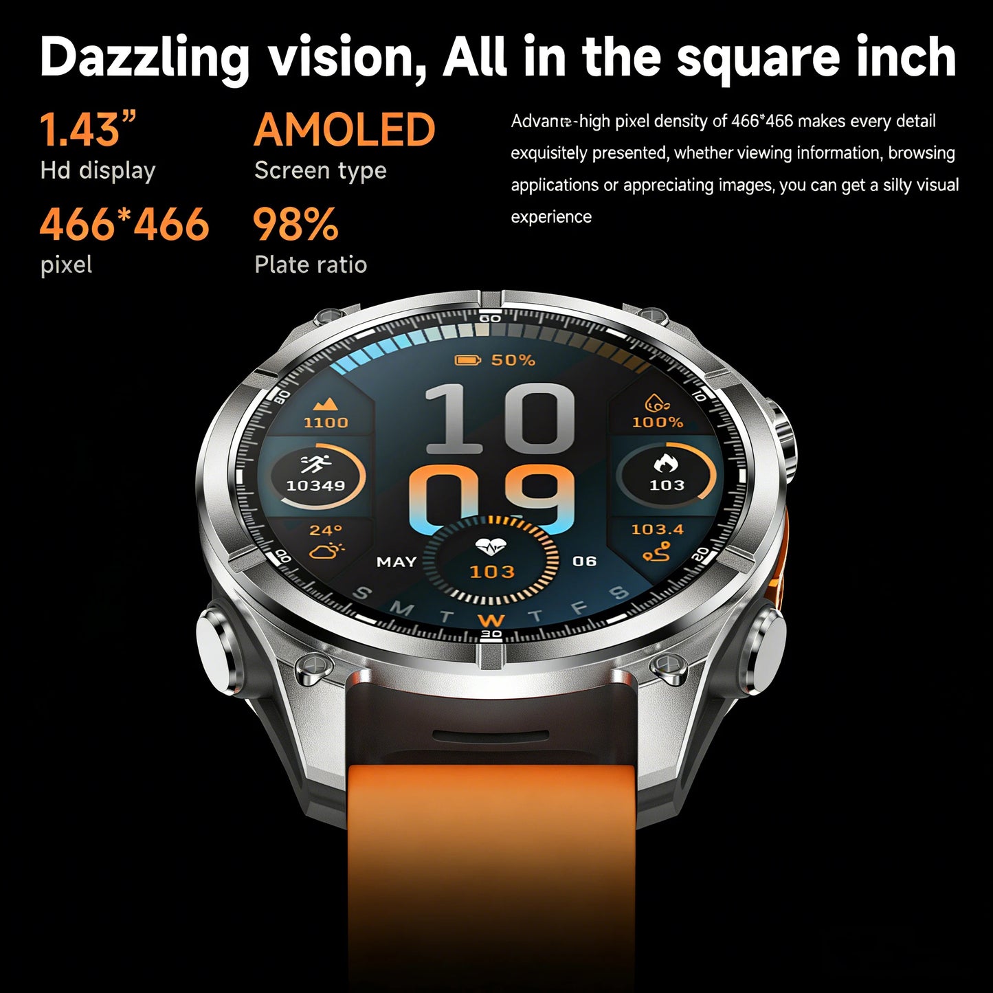 2026 HD300 Smart Watch AMOLED Path 5.4Bluetooth Chat AI GPT Waterproof Health Watches Bluetooth Call Travel Diving Smartwatch