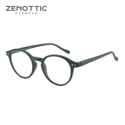 ZENOTTIC Retro Small Round Prescription Glasses Circular Progressive Eyewear Photochromic Optical Eyeglasses for Women Men