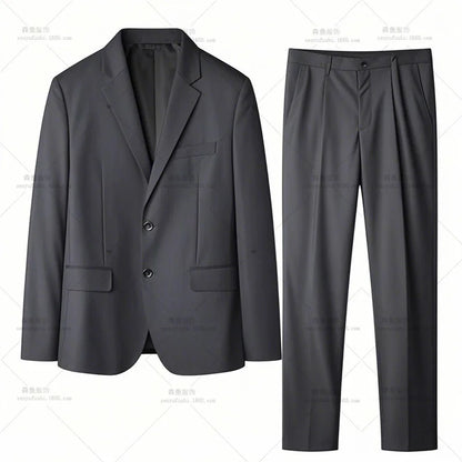 High-quality Men's Fashionable Spring-autumn Formal Dress, Best Man Suit, Suit Set for Men, Two-piece Set for Work