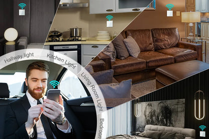 Tuya WiFi Smart On Off Light Switch 220V Power Button Wall Touch Alexa Google Home Voice With Without No Neutral Wire EU Two Way