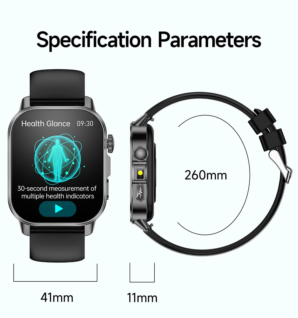 New Professional Health Watch Blood Pressure 2.01"AMOLED Screen Uric Acid Blood Lipids Flashlight Care Smart Watches for Women