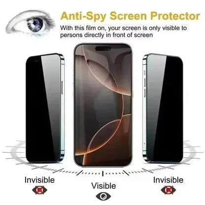 1-4pcs Anti Spy Tempered Glass for iPhone 17 16 15 14 Pro Max 16 15 14 Plus 13 12 11 16e 17Air XR XS Full Cover Screen Protector