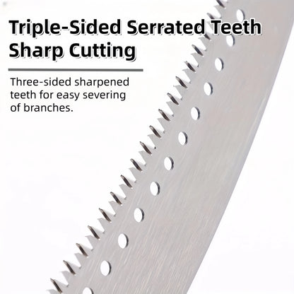 Extended double-hook aerial saw, multi-functional garden pruning saw, telescopic fruit tree pruning saw, garden pruning tool