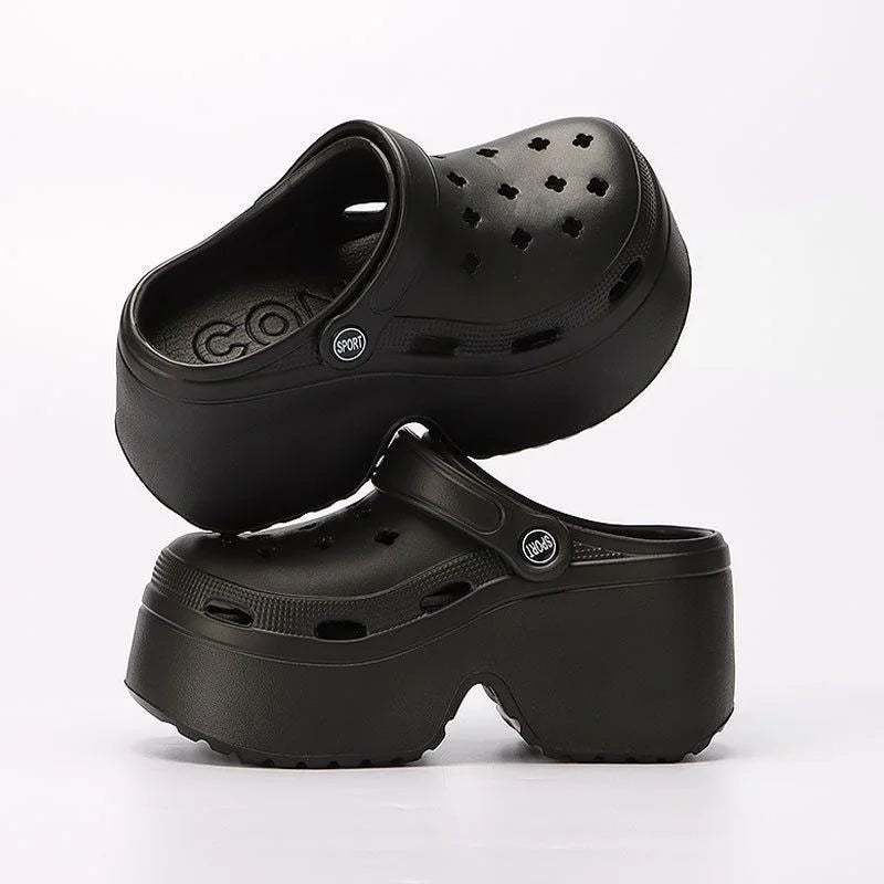 Chunky Platform Clogs Sandals for Women 2024 Summer Non-Slip Beach Slippers Woman Thick Bottom Eva Wedges Sandles Garden Shoes