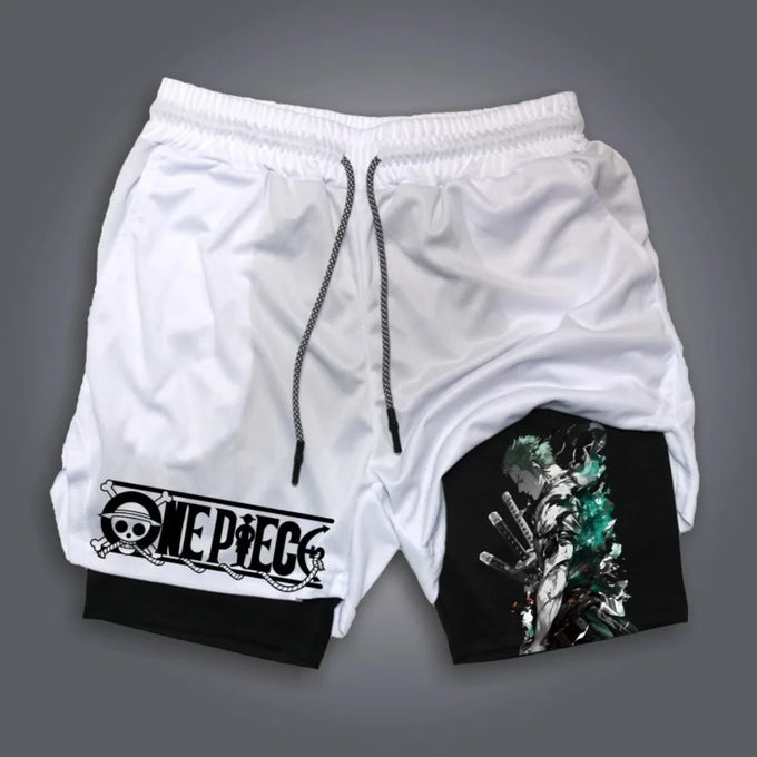 Men's One Piece Zoro Layered-Look Shorts — product image